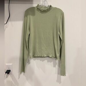 Long Sleeve Cropped Turtleneck